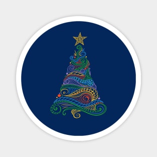 Psychedelic Christmas Tree Magnet